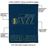 utah jazz brick grid navy quilt blanket best selling
