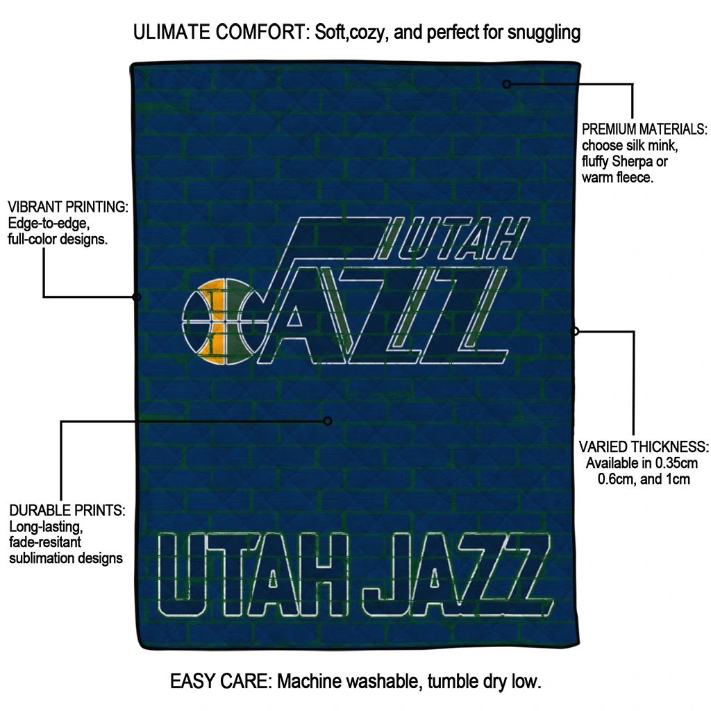 utah jazz brick grid navy quilt blanket latest model utah jazz brick grid navy quilt blanket latest model