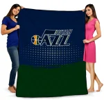 Utah Jazz Dot Illusion Navy Quilt Blanket 1 utah jazz dot illusion navy quilt blanket best selling