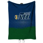 utah jazz dot illusion navy quilt blanket best selling
