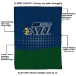 utah jazz dot illusion navy quilt blanket best selling