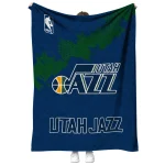 utah jazz nba grunge navy quilt blanket best selling
