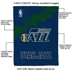 utah jazz nba grunge navy quilt blanket best selling