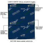 utah jazz sketch lines navy quilt blanket best selling