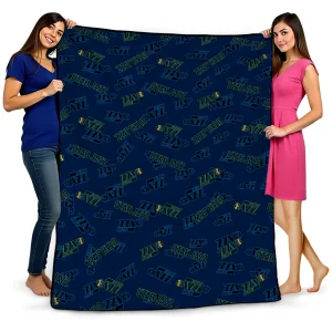 utah jazz solid classic navy quilt blanket best selling