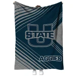 utah state aggies arrow layers navy quilt blanket best selling