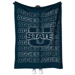 utah state aggies bold red navy quilt blanket best selling