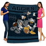 utah state aggies disney football navy quilt blanket best selling
