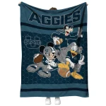 utah state aggies disney football navy quilt blanket best selling