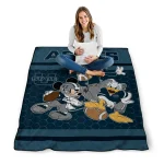 utah state aggies disney football navy quilt blanket best selling