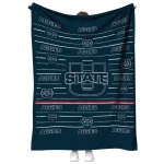 utah state aggies handdrawn stripes navy quilt blanket best selling