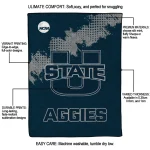 utah state aggies paint trail navy quilt blanket best selling