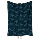 utah state aggies solid classic navy quilt blanket best selling