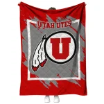 utah utes block border red quilt blanket best selling
