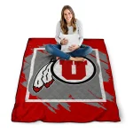 utah utes block border red quilt blanket best selling