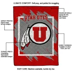 utah utes block border red quilt blanket best selling