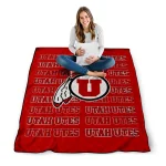 utah utes bold red quilt blanket best selling