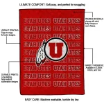 utah utes bold red quilt blanket best selling