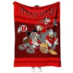 utah utes disney football red quilt blanket best selling