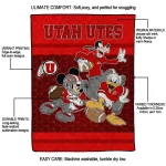 utah utes disney football red quilt blanket best selling