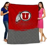 utah utes dot illusion red quilt blanket best selling