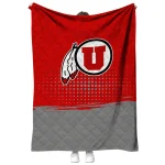 utah utes dot illusion red quilt blanket best selling