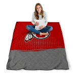 utah utes dot illusion red quilt blanket best selling