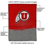 utah utes dot illusion red quilt blanket best selling