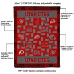 utah utes helmet heart red quilt blanket best selling
