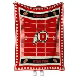 utah utes mickey player red quilt blanket best selling