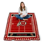 utah utes mickey player red quilt blanket best selling