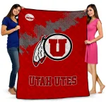utah utes paint trail red quilt blanket best selling