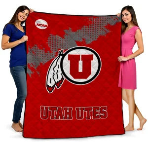 utah utes paint trail red quilt blanket best selling