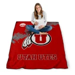 utah utes paint trail red quilt blanket best selling