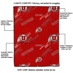 utah utes sketch lines red quilt blanket best selling