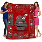 utah utes snoopy love red quilt blanket best selling