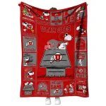 utah utes snoopy love red quilt blanket best selling