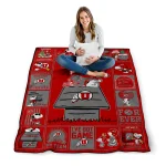 utah utes snoopy love red quilt blanket best selling