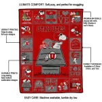 utah utes snoopy love red quilt blanket best selling