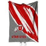 utah utes stroke art red white quilt blanket best selling