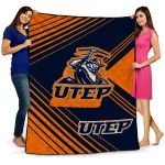 utep miners arrow layers blue quilt blanket best selling