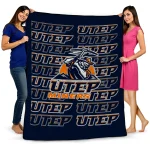 utep miners bold red blue quilt blanket best selling