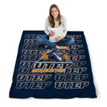 utep miners bold red blue quilt blanket best selling