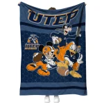 utep miners disney football blue quilt blanket best selling