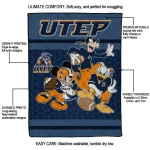 utep miners disney football blue quilt blanket best selling