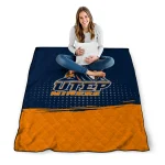 utep miners dot illusion blue quilt blanket best selling