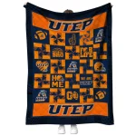 utep miners helmet heart blue quilt blanket best selling