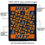 utep miners helmet heart blue quilt blanket best selling