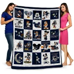 utep miners mickey mouse motif blue white quilt blanket best selling