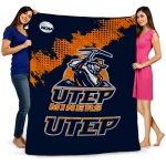 utep miners paint trail blue quilt blanket best selling